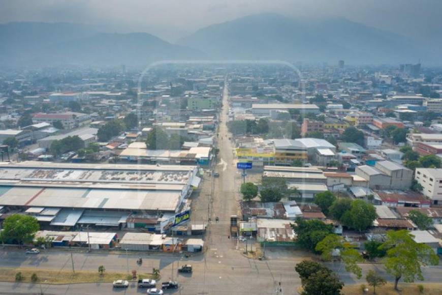 Fotos de San Pedro Sula desértica por Coronavirus