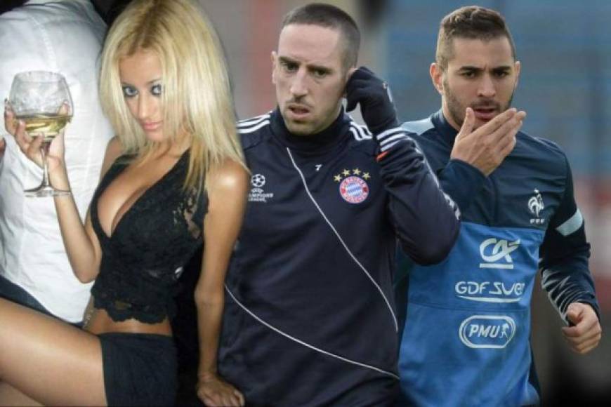 Karim Benzema y Franck Ribery-Zahia Dehar: Los futbolistas fueron acusados de haber tenido relaciones sexuales con Zahia Dehar, cuando ésta era menor de edad. El caso fue llevado a juicio, y a pesar que los deportistas aceptaron que acudieron a los servicios de Zahia, recalcaron que nunca supieron que ella era menor de 18 años.