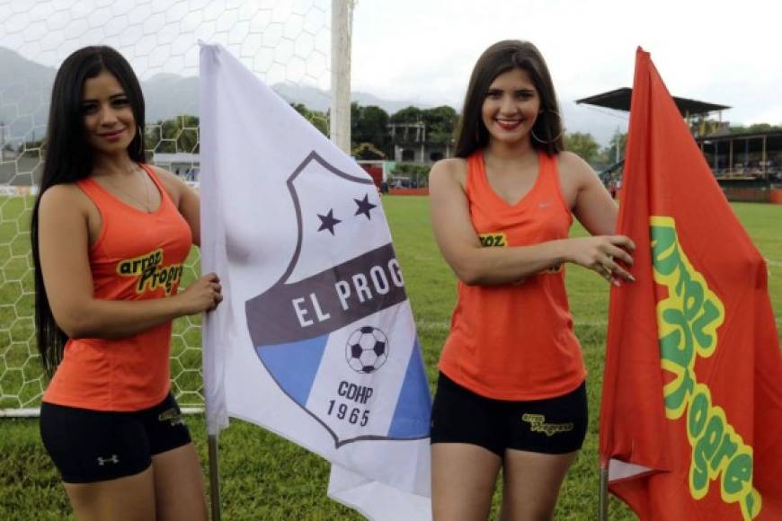 Estas bellas chicas de Arroz Progreso se robaron las miradas en el estadio Humberto Micheletti.