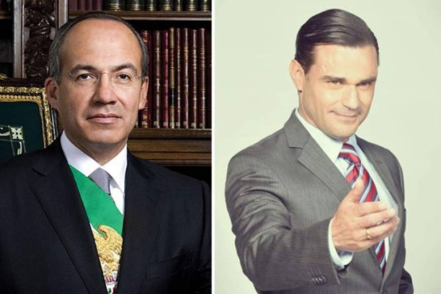 Felipe Calderón Hinojosa era Enrique Morejón, papel realizado por Carlos Torres. Político mexicano del Partido de Acción Nacional (PAN), presidente de México entre 2006 y 2012.