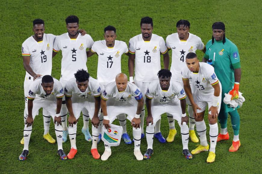 El 11 titular de Ghana posando antes de enfrentar a Portugal.