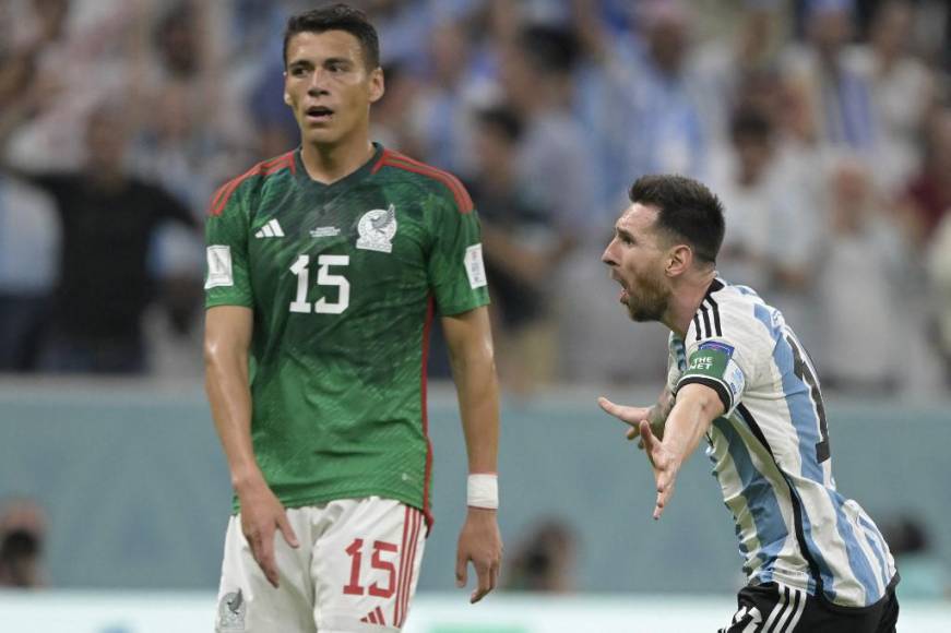 Messi festejó a lo grande su gol ante los mexicanos.