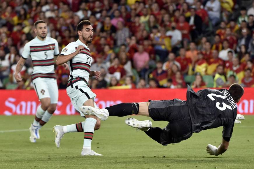 Ricardo Horta marcó el gol del empate para Portugal 1-1 contra España.