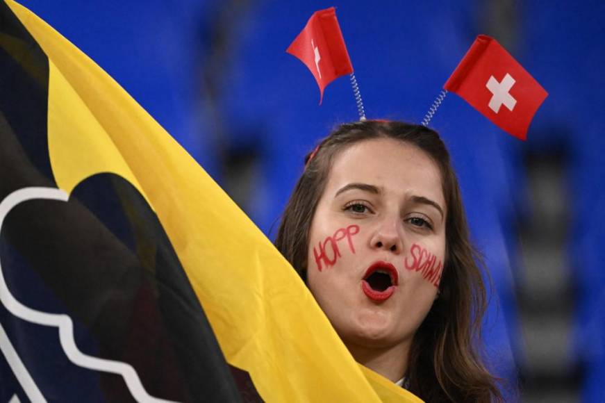 Una de las chicas de Suiza que estuvo en el partido.