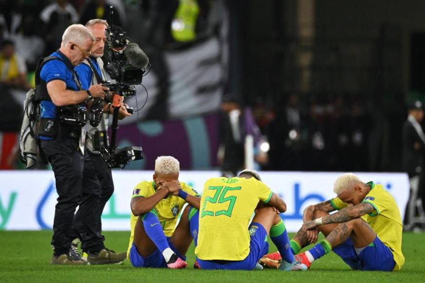 Los jugadores de Brasil estaban destrozados. 