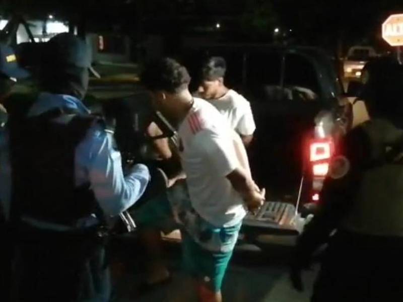 Los supuestos pandilleros fueron detenidos en la colonia Concepción, de Choloma.