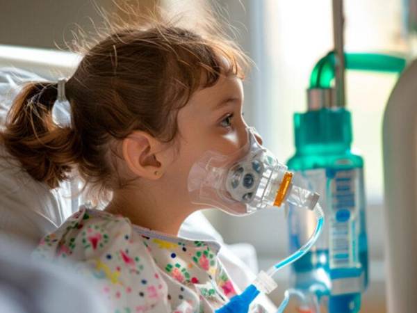 La neumonía es una infección respiratoria que afecta los pulmones de los niños y puede ser causada por bacterias, virus u hongos. Los síntomas pueden variar en función de la edad del niño y la causa de la neumonía, pero algunos de los más comunes son:- Fiebre- Tos- Respiración rápida o dificultosa- Dolor de pecho, especialmente al toser o respirar profundamente- Sibilancias- Labios o lechos ungueales de color pálido, gris o azulado- Escalofríos- Vómitos- Dolor de cabeza- Malestar genera