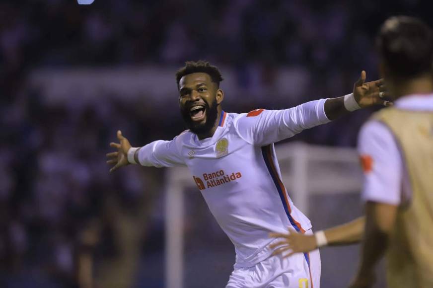 La alegría de Jorge Benguché celebrando su primer gol del partido frente al Atlas de México.