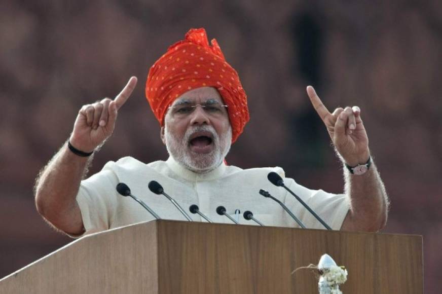 El primer ministro de la India, Narendra Modi esta en el noveno lugar del listado de 2015 que clasifica a las 73 figuras más influyentes de entre 7.300 millones de personas en el mundo.