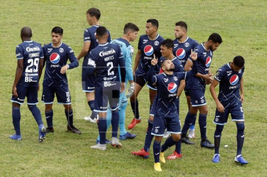 Los 11 titular del Motagua previo a enfrentar al Marathón.