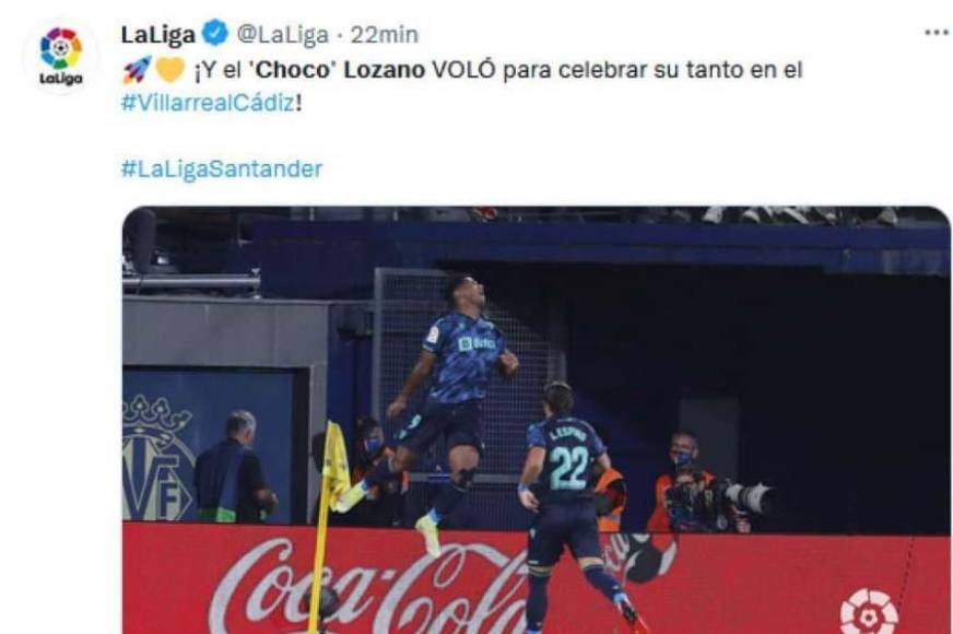 Uno de los muchos tuits que le dedicó la Liga española al Choco Lozano.