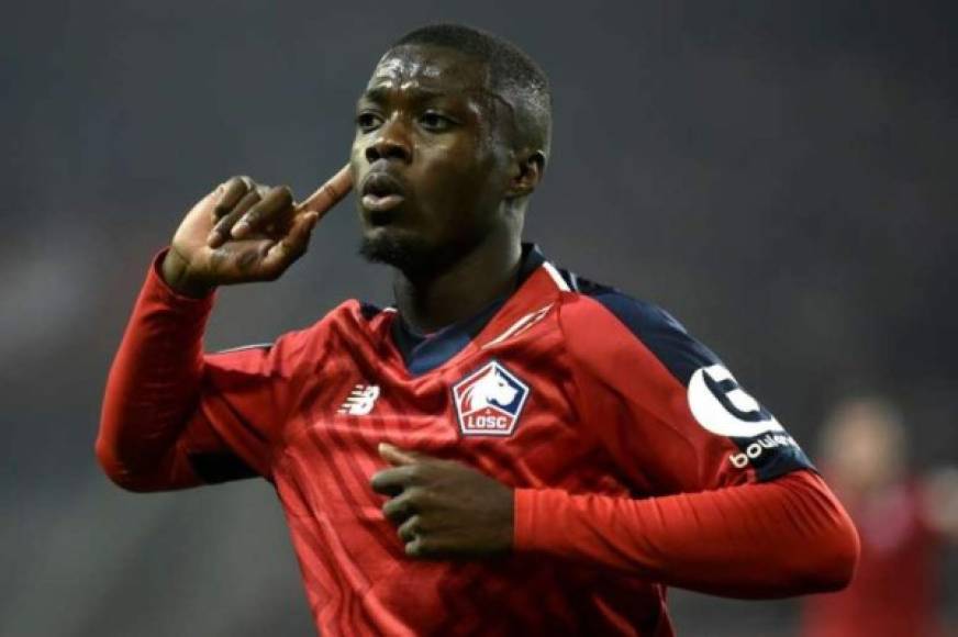12- Nicolas Pépé: Jugador marfileño que destaca en el Lille de Francia, ha marcado 18 goles en la presente campaña.