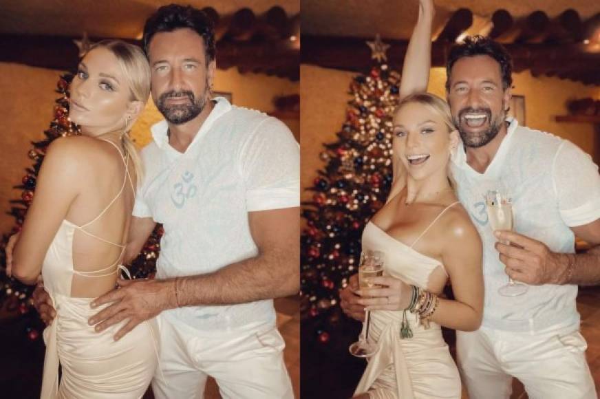 'Empecemos este Año Nuevo con mente positiva y un buen corazón', dijo el actor Gabriel Soto en su cuenta de Instagram. El mexicano posó al lado de su bella novia, la actriz rusa Irina Baeva.