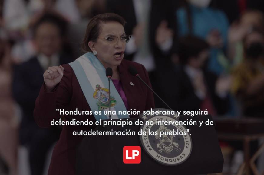 Asimismo, dejó claro que la nueva administración defenderá el principio de no intervención. 