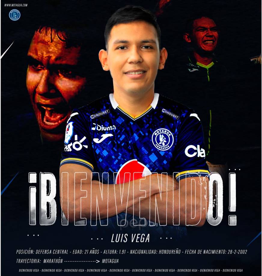 El Motagua anunció el fichaje del defensor Luis Vega, llega procedente del Marathón.