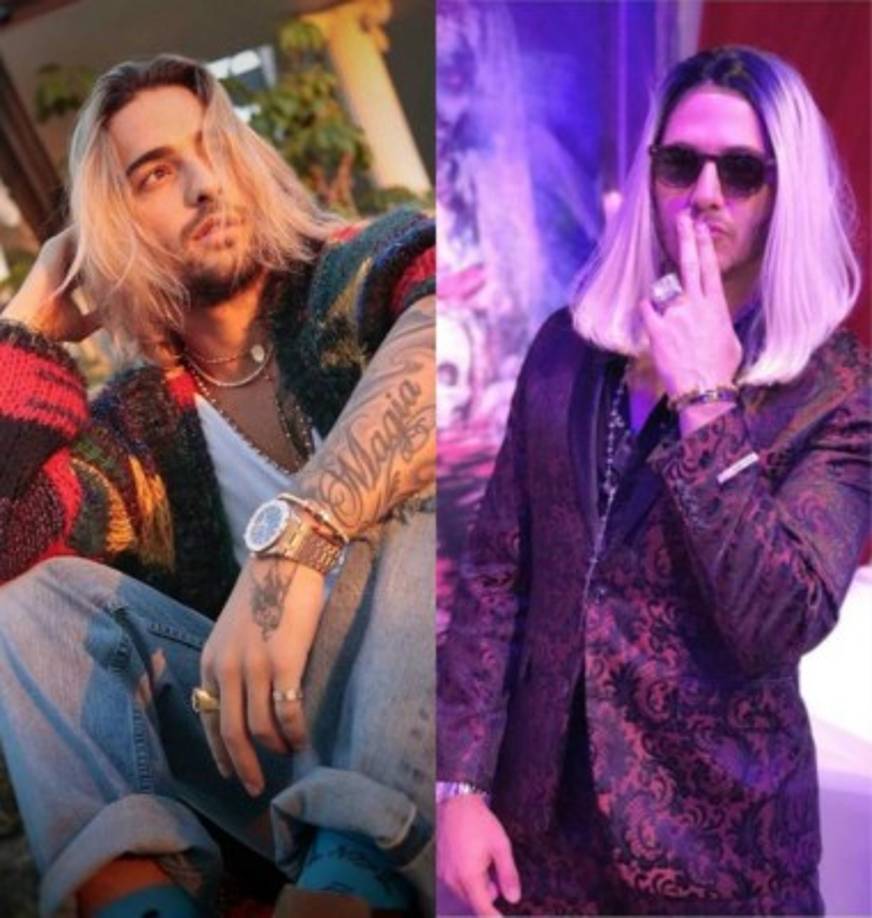 No se confundan, el de la derecha es Omar Chaparro disfrazado como Maluma.