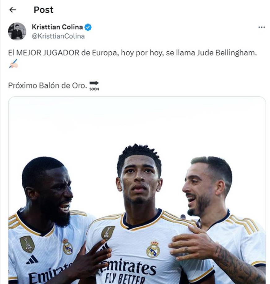 Muchos comienzan a señalar que Bellingham será el próximo Balón de Oro.