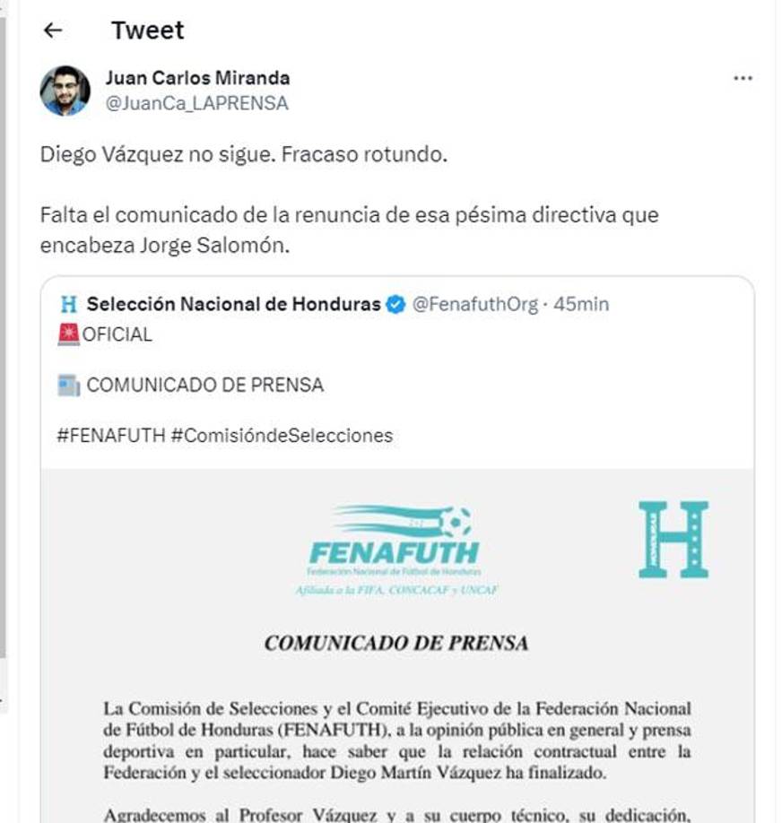 Juan Carlos Miranda de Diario LA PRENSA. 