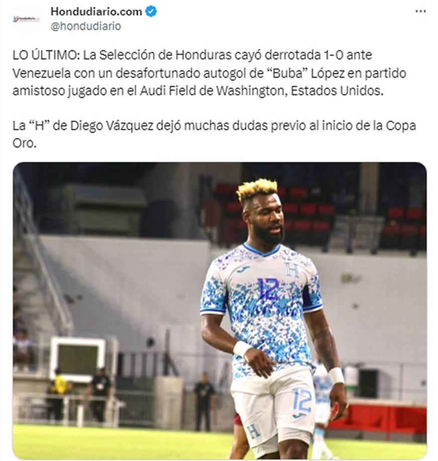 Hondudiario - “La “H” de Diego Vázquez dejó muchas dudas previo al inicio de la Copa Oro”.