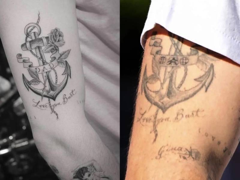 Así luce el tatuaje de Brooklyn Beckham luego de cubrir la palabra papá.