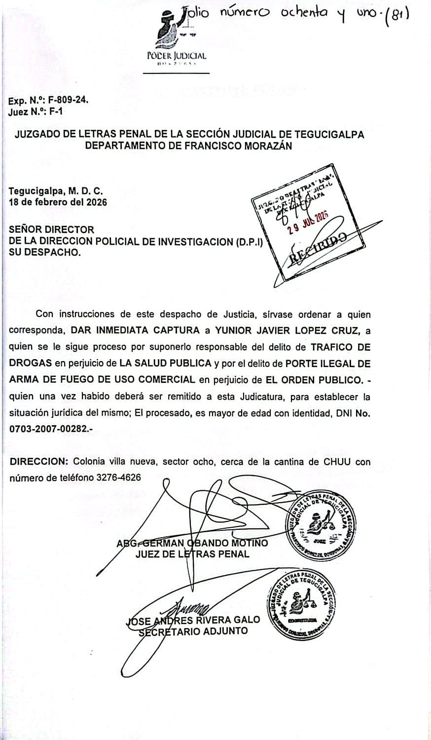 Expediente del Poder Judicial.