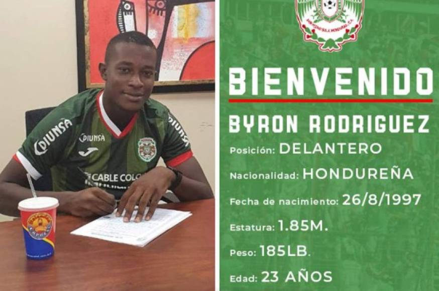 OFICIAL | Byron Rodríguez es nuevo fichaje de Marathón. Proviene de Platense. Tiene 25 años de edad y tuvo pasajes por Guatemala y México. Cubrirá la posición dejada por Palermo y Hoyos. Es el primer fichaje de Marathón de cara al Apertura 2021 y Liga Concacaf.