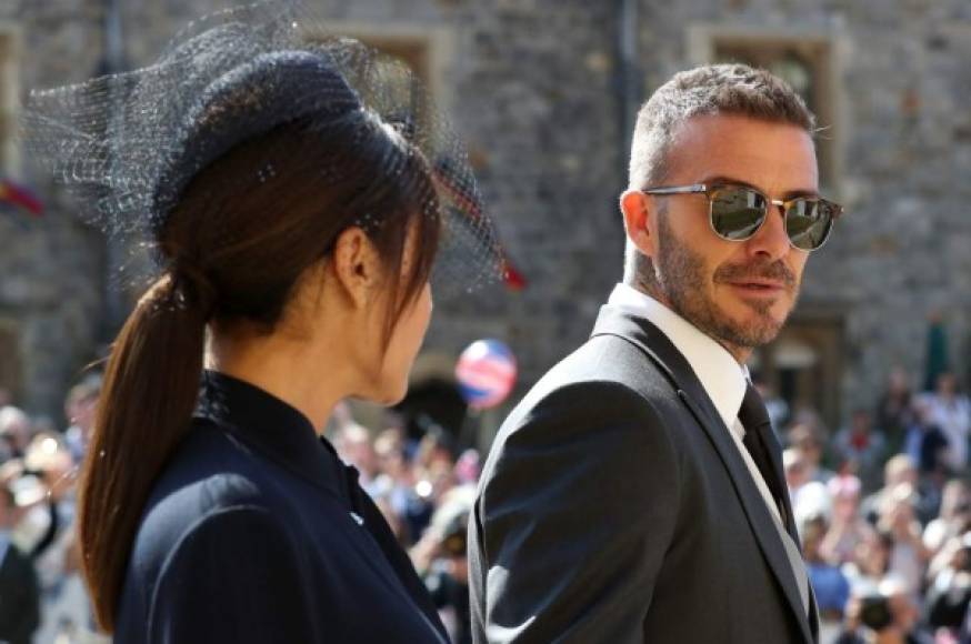 David y Victoria Beckham llegaron impecables a la boda real de Meghan y el príncipe Harry.