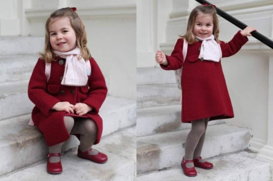 8 de enero de 2018: Los duques de Cambrige comparten que la princesa Charlotte, entonces de dos años, ya asiste a la guardería The Willcocks Nursery School.