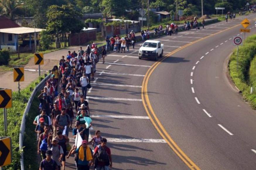 La nueva caravana salió el pasado sábado de San Pedro Sula.