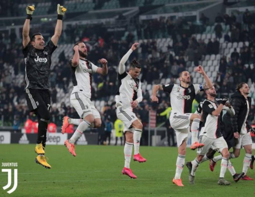 Serie A (Italia) - La Juventus de Turín está un punto por delante de la Lazio. El equipo de Cristiano Ronaldo lidera el Calcio con 63 unidades y puede seguir su dominio si termina así la temporada.