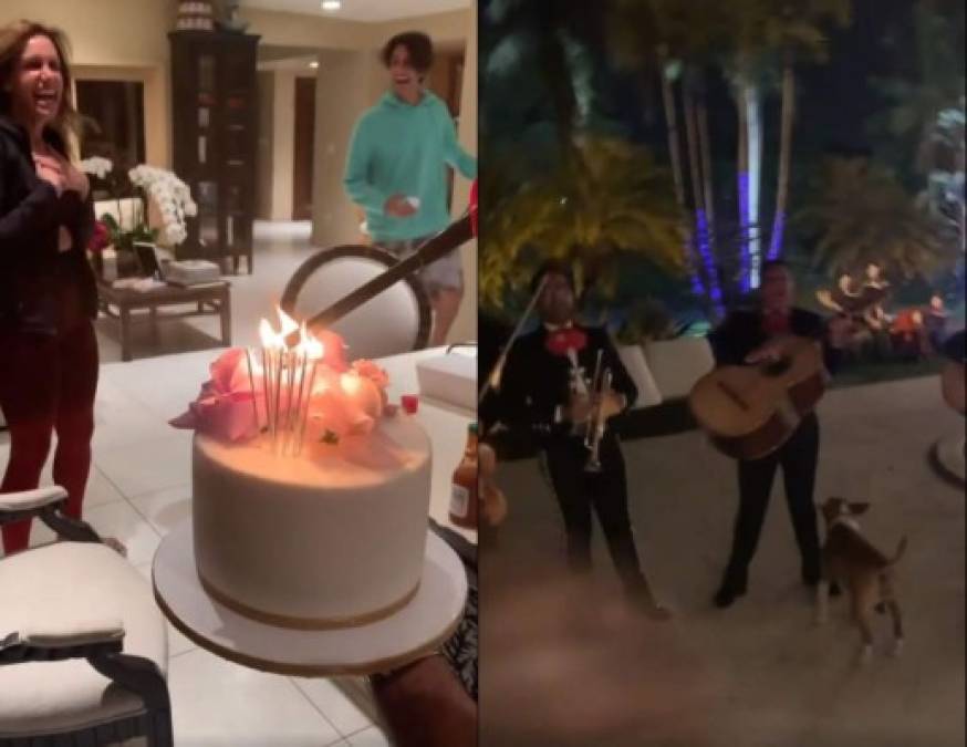 'Happy birthday to me. Así me sorprendieron mis hijos a las 12 de la noche! Con Mariachis”, expresó emocionado Lili. Los mariachis llevaron a cabo el mini concierto, desde fuera de la casa, respetando así las medidas higiénicas de distanciamiento social pactadas por las autoridades sanitarias.