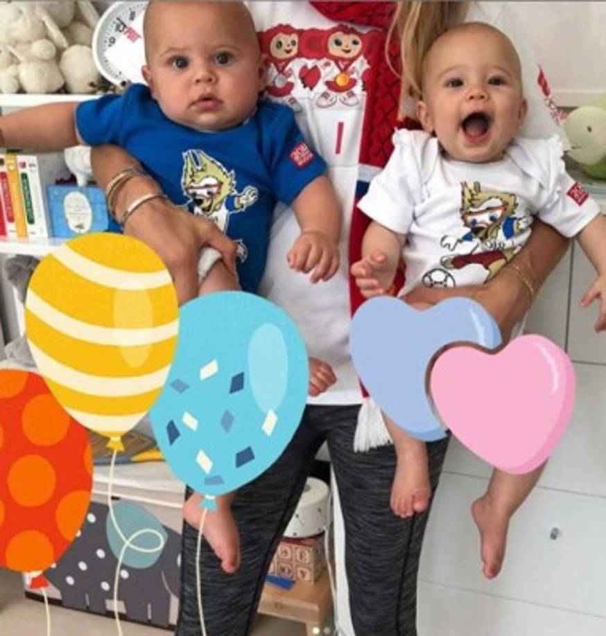 El cantante Enrique Iglesias y la tenista Anna Kournikova son padres de los mellizos Lucy y Nicholas.