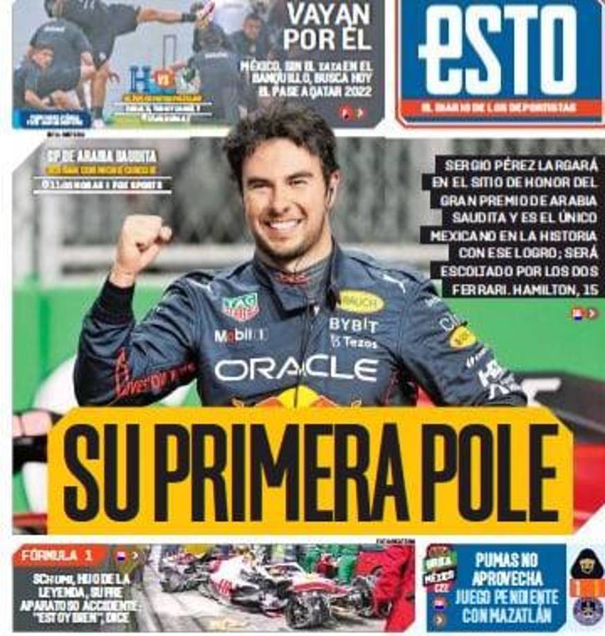 Diario Esto de México en la parte superior de su portada les señaló a su selección que “vayan por el boleto al Mundial”.