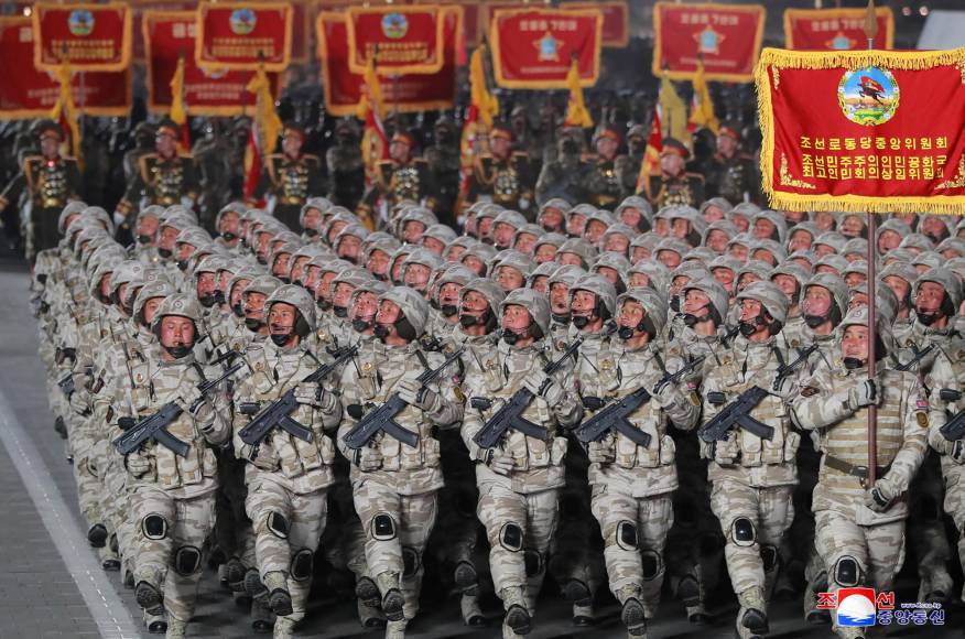Las diferentes unidades del Ejército norcoreano también desfilaron en el evento liderado por Kim Jong Un.