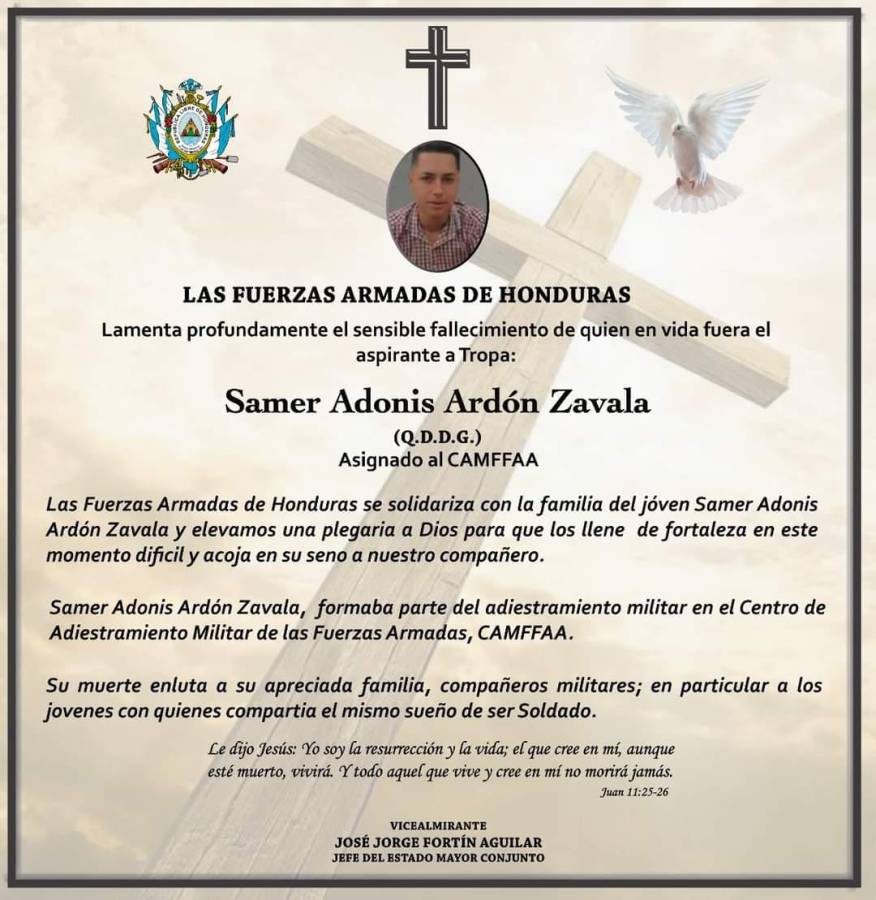 Comunicado de las Fuerzas Armadas de Honduras.