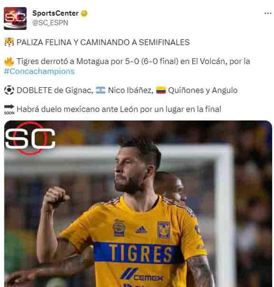 “Paliza felina y caminando a semifinales”, tituló SportsCenter de ESPN.