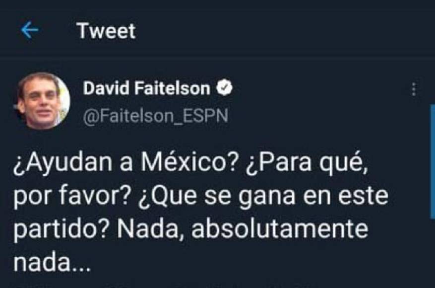 David Faitelson señaló que México recibió ayuda por parte del arbitraje en la final ante Honduras.