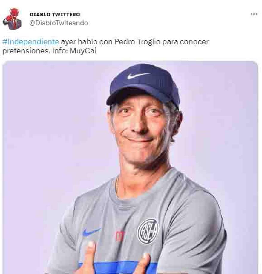 Al parecer Independiente se ha mostrado muy en serio por tener a Pedro Troglio como su DT.