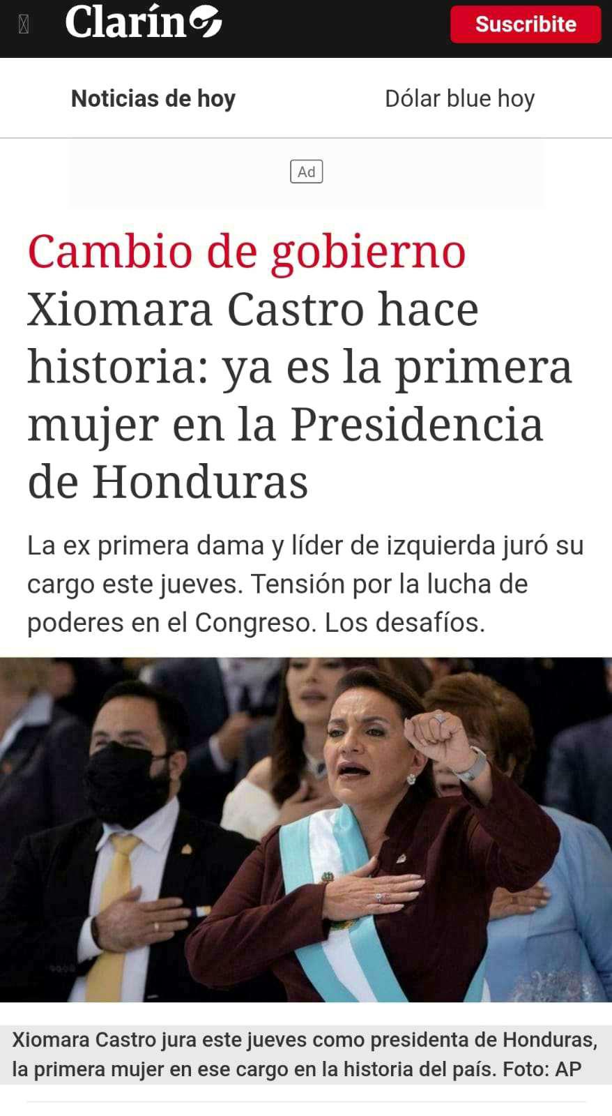 La prensa internacional destaca la investidura de Xiomara Castro