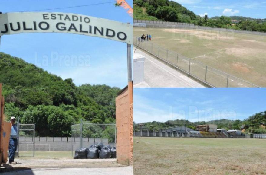 Este es el Estadio Julio Galindo de Roatán, escenario en donde este miércoles se enfrentarán el Galaxy FC y Olimpia por los octavos de final de la Copa Presidente.