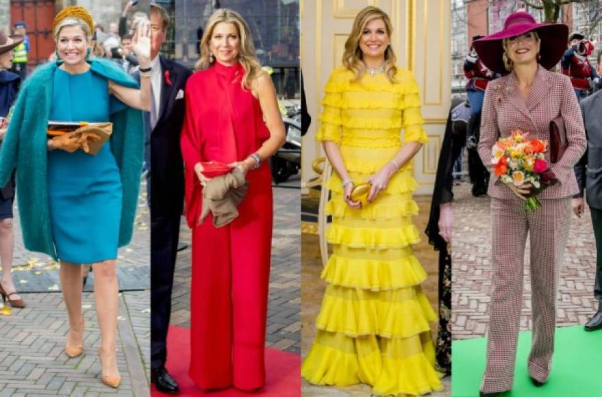 7. Reina Máxima de Holanda <br/><br/>La argentina que flechó al rey Willem-Alexander gastó $61,282 dólares en atuendos únicos y muy llamativos.<br/>