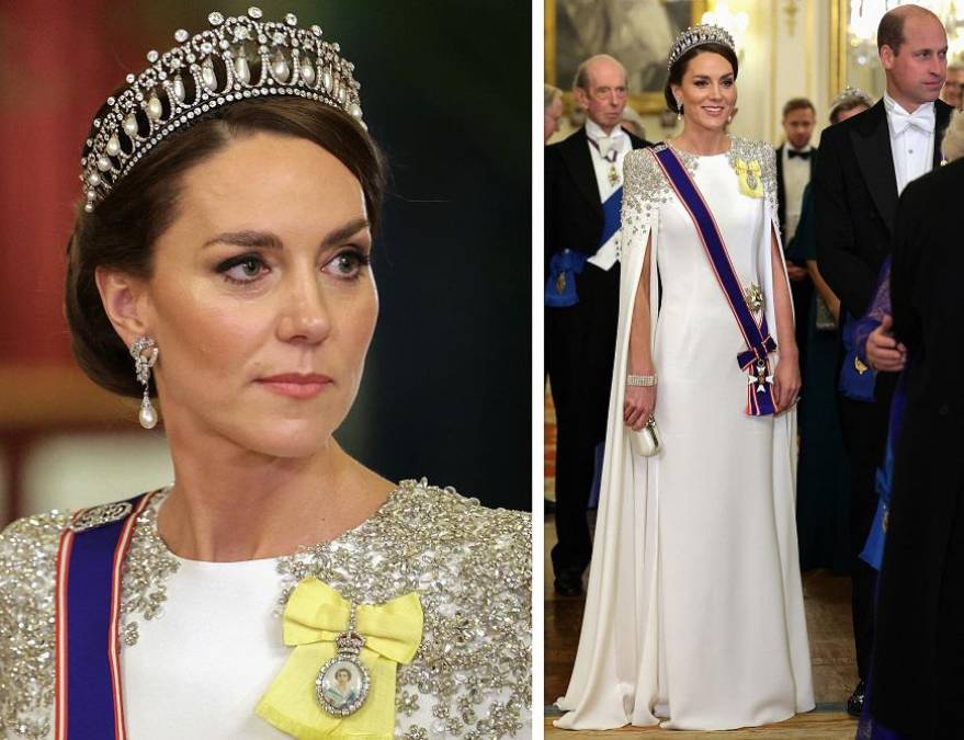 Kate Middleton deslumbra en su primera cena de Estado como Princesa de Gales