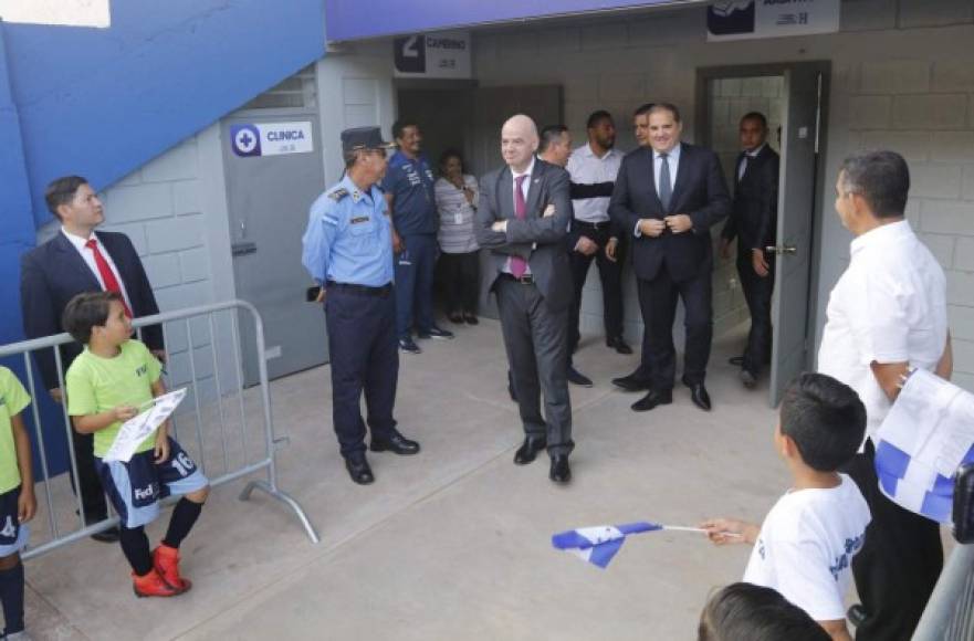 Con la presencia de reconocidas figuras del fútbol, incluidos el presidente de FIFA, Gianni Infantino y el titular de Concacaf, Víctor Montagliani, las autoridades de la Federación Hondureña de Fútbol inauguraron este día el Estadio Infantil ubicado junto al Birichiche.