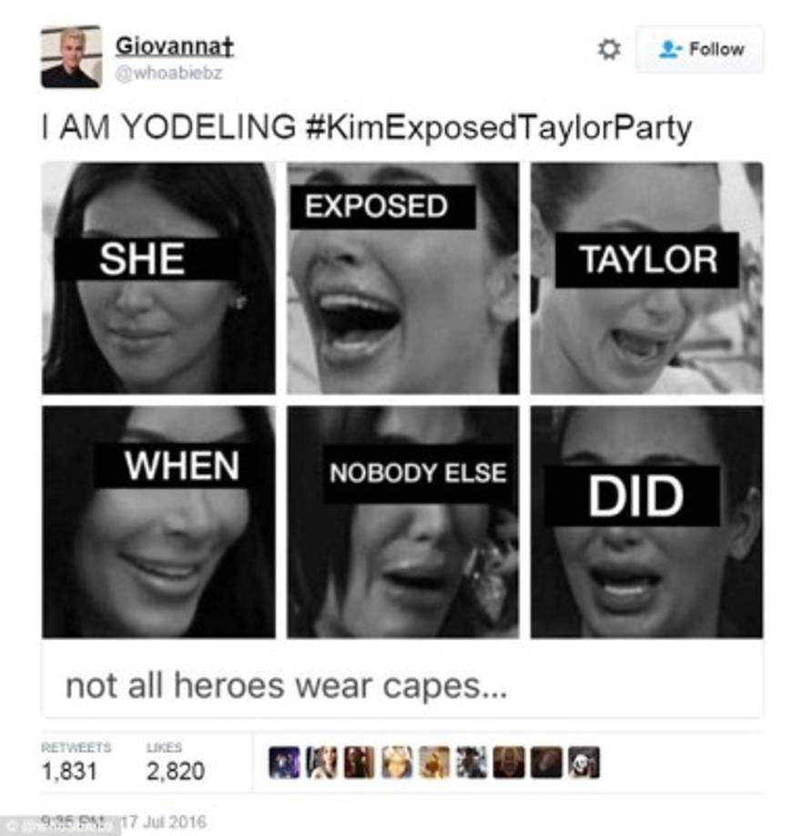 Kim Kardashian expuso a Taylor Swift cuando nadie más lo hizo.