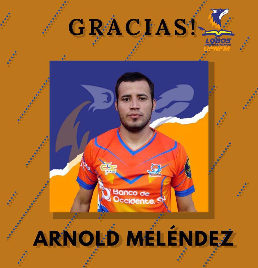 Otra de las bajas de Lobos UPN es Arnold Meléndez. Aún se desconoce cuál es su destino. 