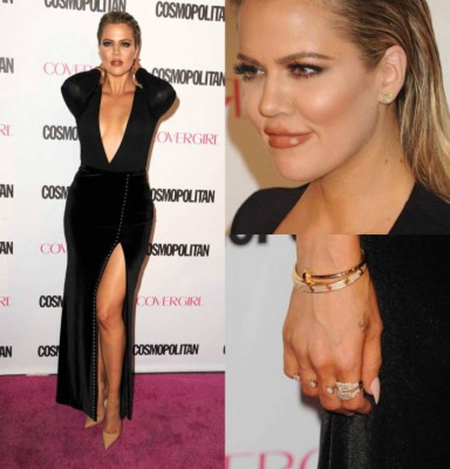 Khloé Kardashian fue para algunos la más sexy de las Kardashian en la fiesta de Cosmpolitan.