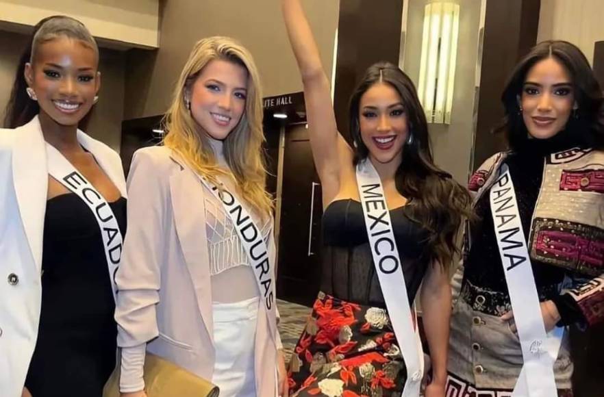 Nayelhi González (Miss Ecuador), Rebeca Rodríguez (Miss Honduras), Irma Miranda (Miss México) y Solaris Barba (Miss Panamá)