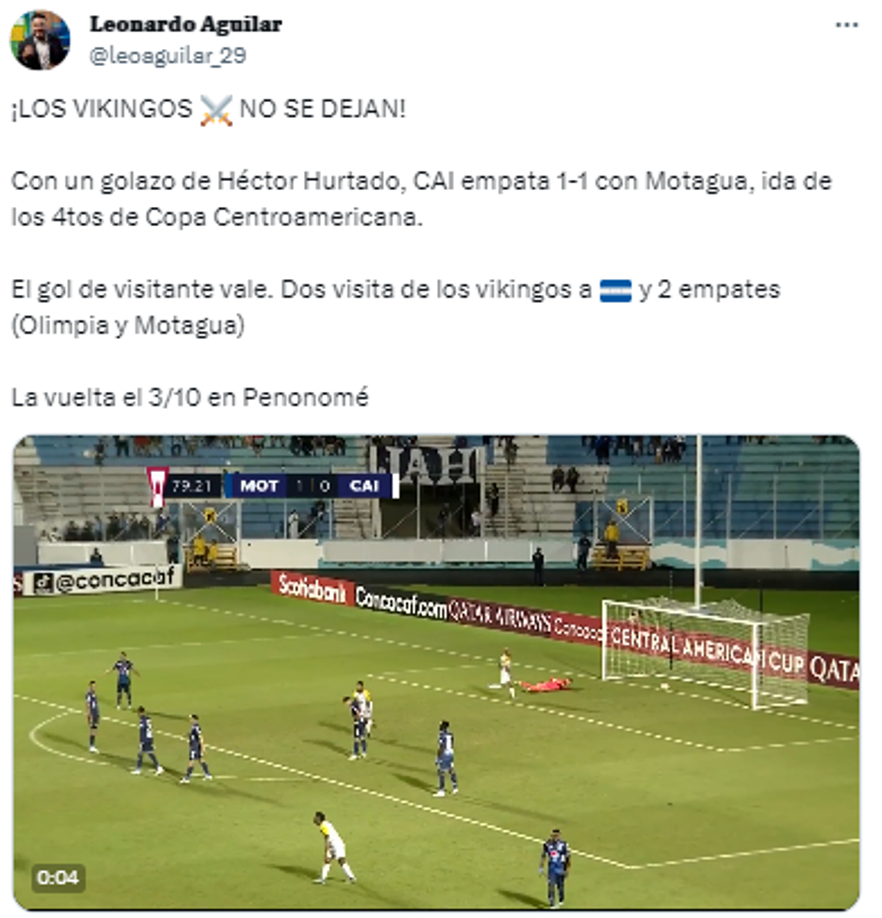 Otras de las reacciones por parte de la prensa panameña tras el empate que rescató el CAI ante Motagua.