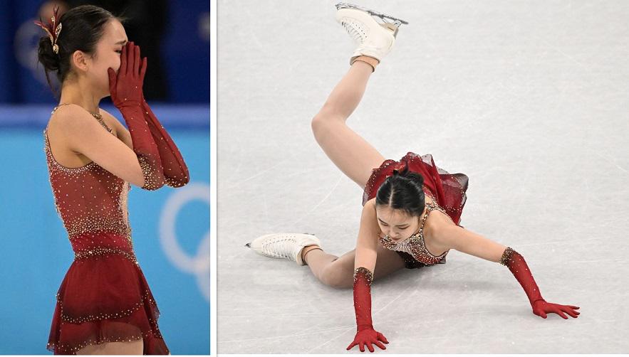 La patinadora Zhu Yi, blanco de críticas en redes sociales chinas tras caerse en sus rutinas