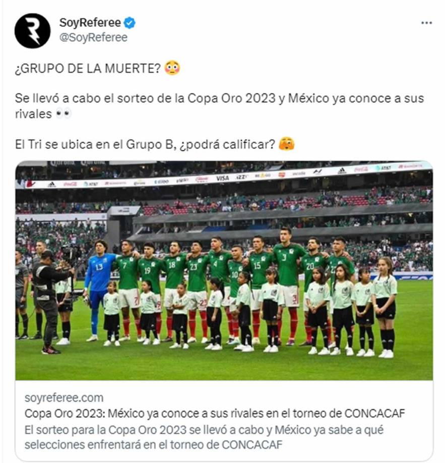 Referee, portal mexicano, también se pregunta su el B es el “¿grupo de la muerte”?.